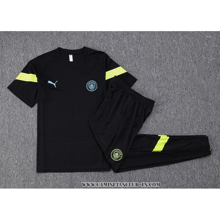 Chandal del Manchester City 22-23 Manga Corta Negro